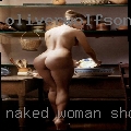 Naked woman shower